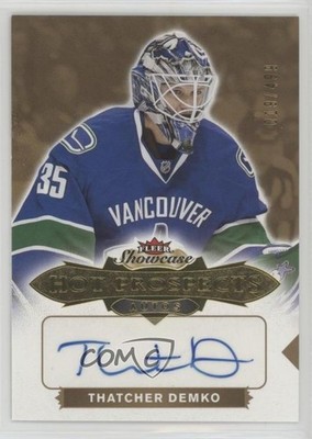 2016 Fleer Showcase Hot Prospects Autos /499 Thatcher Demko Rookie Auto RC 0w0l