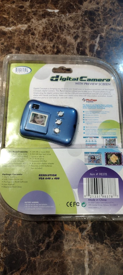 Sakar 98378 0.3MP Digital Camera - Blue - Image 4 of 4