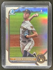 2022 Bowman Draft Jacob Misiorowski Chrome Refractor 1st #BDC-132 Brewers