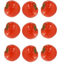 9 PCS Decorative Artificial Fruit Restaurant Vegetable Props Fake Cherry Tomato
