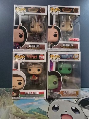 Funko POP! Guardians of The Galaxy: Mantis(Target), Mantis, Gamora & Star-Lord
