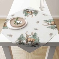 Tischdecke Winter Stag 90X90Cm By Ambiente | Hirsch