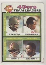 1979 Topps Team Leaders Checklist OJ Simpson Chuck Crist Freddie Solomon ) qp4