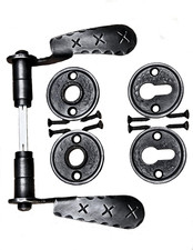 Maniglia Retrò per Cancello Da Giardino in Ferro Battuto - Set Di Maniglie Zinca