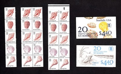 1985 Choice of Seashells Booklet or Pane BK147/BK147/2121a! MNH US Stamps