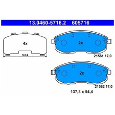 Satz Bremsbeläge Bremsklötze vorne für Nissan Juke F15 Pulsar C13 id88398