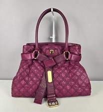 Marc Jacobs Bruna Quilted Lambskin Leather Tote Bag Authentic Y2K