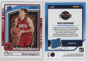 2024-25 Panini Donruss Rated Press Proof Silver Reed Sheppard #202 Rookie RC