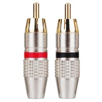 Dynavox Cinchstecker X-2022 High-End Aluminium Vergoldet Schwarz, Rot Oder Paar