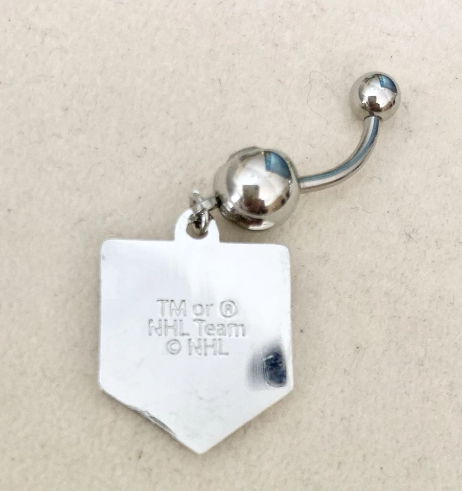 Anillo colgante para el vientre de hockey sobre hielo de los Angeles Kings de la NHL Foto 2 de 2