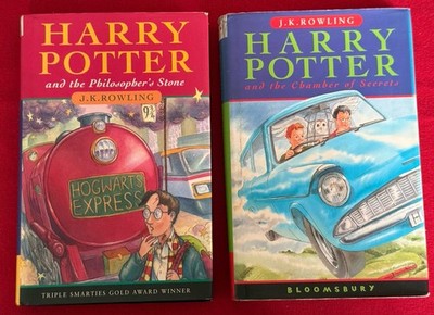 Harry Potter The Philosopher's Stone 1st First Edition + Chamber Secrets Rowling