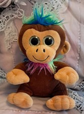 Peluche pupazzo scimmia rainbow stile TY occhioni 21 cm