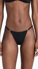L Space LSpace Women's Remi Bitsy Bikini Bottoms, Black, S
