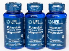 Potassium with Extend-Release Magnesium 180 CAPS TOTAL 3 PACK Life Extension