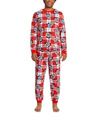 Briefly Stated Mickey Red Polyester Pajamas, Size S