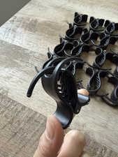 20 Black Plastic Solid Hair Claw Clips Lot, Casual, All Hair Types