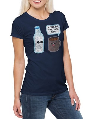 Dark Side Coffee Damen T-Shirt Koffein Star Süchtig Kaffee Café Wars Lehrer