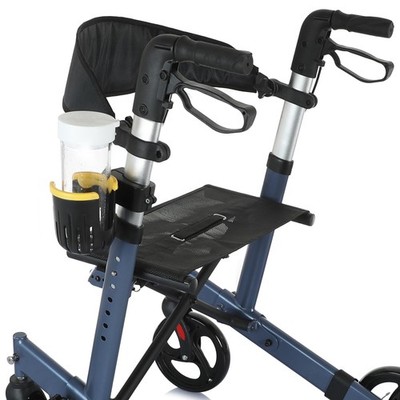 Walker Rollator Cup Holder - Adjustable Clip-On Drink for Wide Yellow 