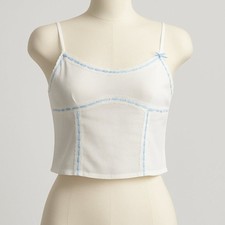 Tiger Mist White Lace Trim Camisole   Size S