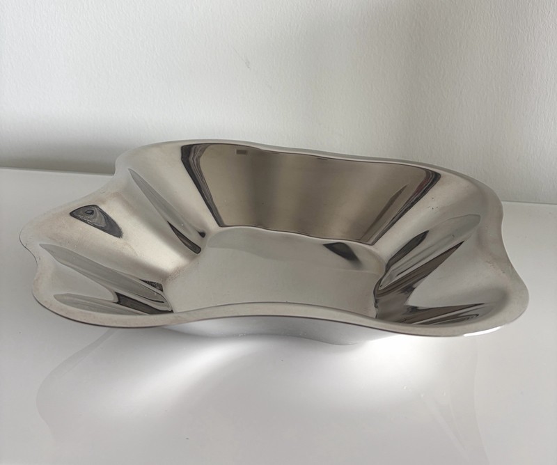Iittala Alvar Aalto Bowl Pentagon Design Stainless Steel 60x358mm