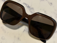 Gucci GG 2422/S Oversized Square Sunglasses Black Frame Brown Tinted UV400