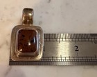 Vintage 925 Sterling Silver Red Brown Pendant Charm Antique 14.6 Grams — photo 4
