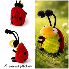 Retired Hallmark Plush Love Em’ Bug Zippered Ladybug Pocket Pal🐞 Kids Gifts