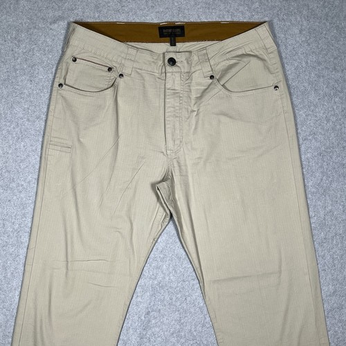 Brothers Sons Pants Mens 36x34 Utility Pocket Ripstop Khaki Hiking Gusset Gorp - Picture 1 of 18