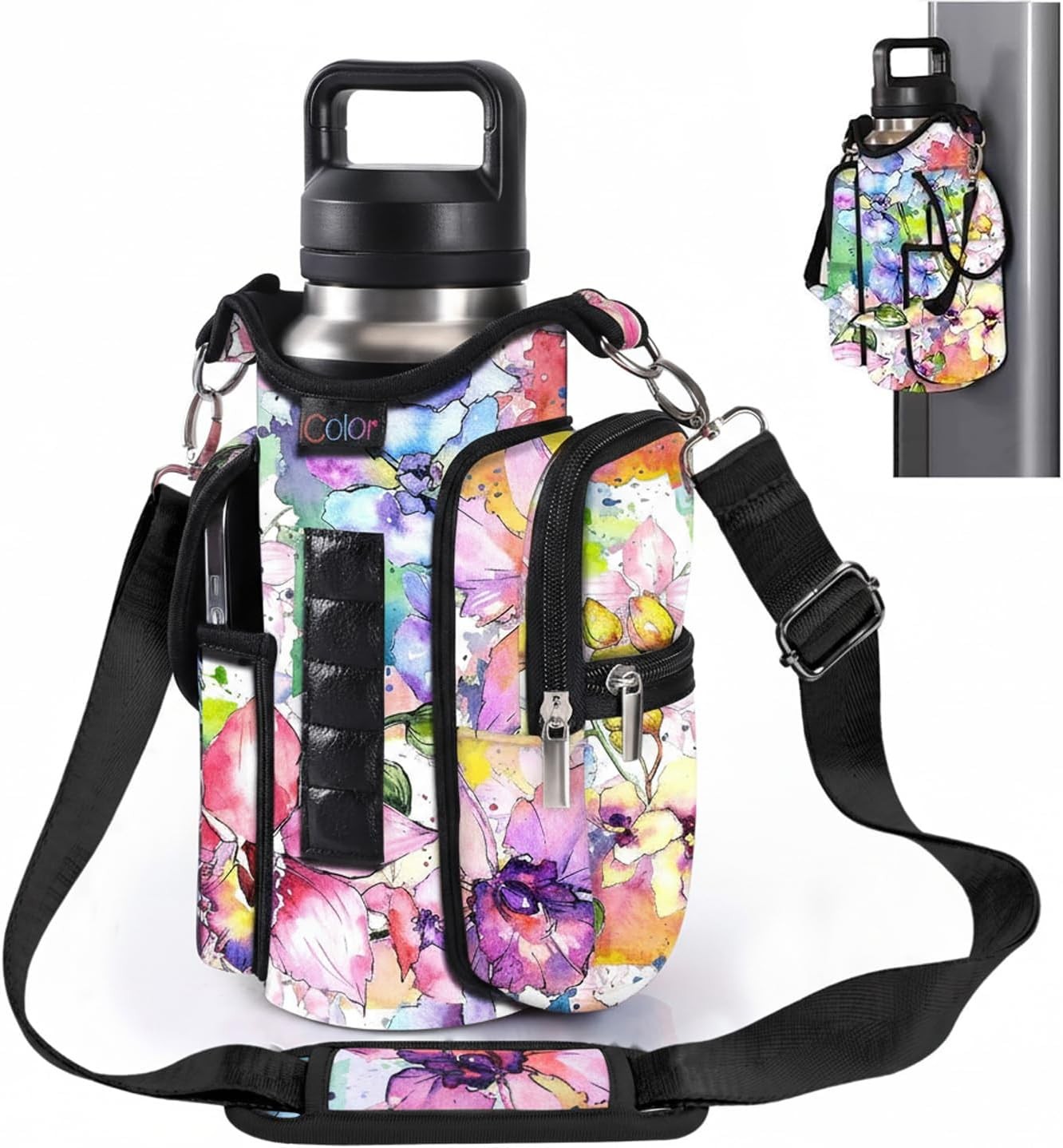Carrier Holder With Phone Pockets & Shoulder Strap