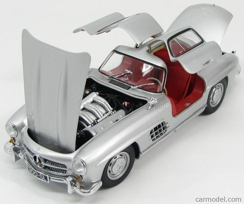 MINICHAMPS 1955 Mercedes 300SL W198 GULLWING Silver w/Red interior 1:18*New-RARE - Picture 6 of 8