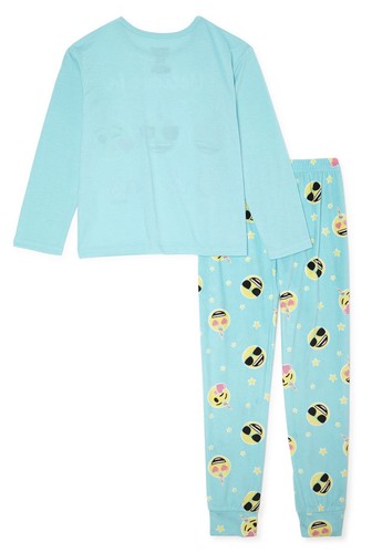 Emoji “I Believe In Unicorns” Girls 2 Pc Long Sleeve Pajamas Set Size 6/6X NWT - Picture 2 of 3