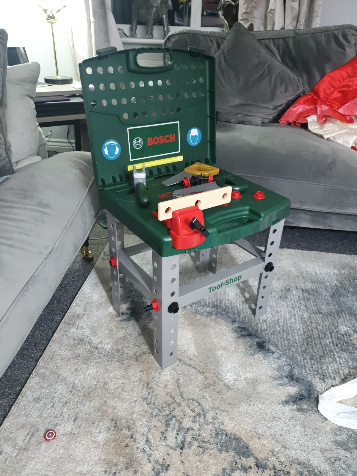 Theo Klein 8681 Bosch Tool Shop Foldable Workbench With