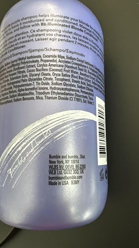 BUMBLE AND BUMBLE Illuminated Blonde PURPLE SHAMPOO Full Size 8.5Oz 250mL - Picture 3 of 3