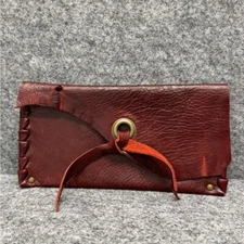 Vintage Red Handmade Envelope Style Wallet