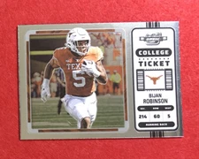 2023 Chronicles Draft Bijan Robinson Optic College Ticket RC Atlanta Falcons #9