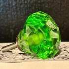 Jewel Furniture Glass Knob hardware Vintage-Green Door Cabinet Drawer Pull