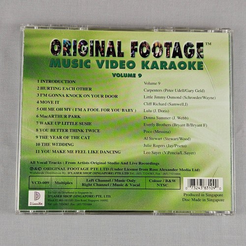 Original Footage Music Video Karaoke Volume 9 VCD - Picture 2 of 2