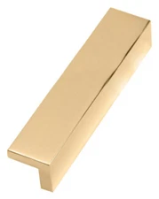 Alno  A960-6-PB/NL  Tab Unlacquered Solid Brass  6.5" Long Finger Cabinet Pull