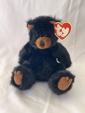 RETIRED TY BEANIE BABY TY ATTIC TREASURES~IVAN THE BLACK TEDDY BEAR 8" JOINTED