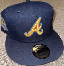 New Era Mens New Era 950 Atlanta Braves -  Navy/Multi Snapback Floral Brim