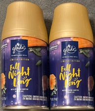 2 Pack Glade Automatic Spray Refill Fall Night Long - Warm Campfire & Night Air