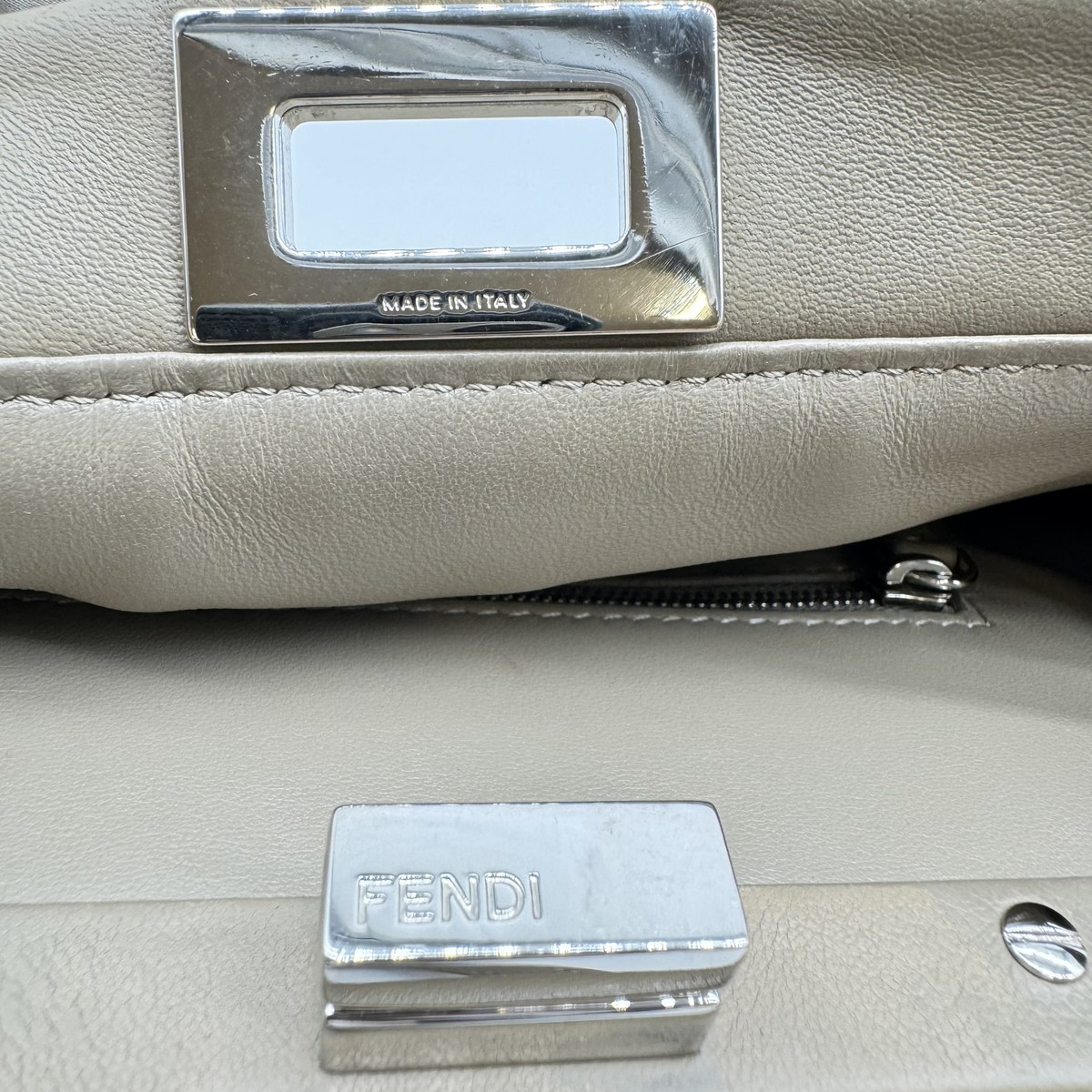 Authentic FENDI Peekaboo Mini 2WAY Shoulder Bag Hand Bag Authentic FENDI Peekaboo Mini 2WAY Shoulder Bag Hand Bag