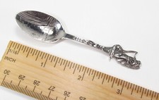 Antique 1900s LDA USA Niagara Falls Indian Motif Sterling Silver Souvenir Spoon