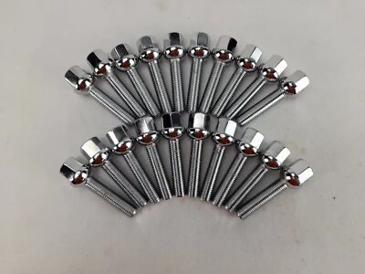 20PCS ball seat wheel bolts M12X1.5 50mm long thread Chrome Plated