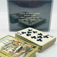 Brown & Bigelo Vintage Double Deck Playing Cards Cook Block & Brick Co. Anderson