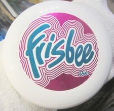1975 Wham-O 9  White Competition Frisbee Original Flying Disc Mattel CA VTG,NICE