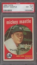 1959 Topps Mickey Mantle PSA 8