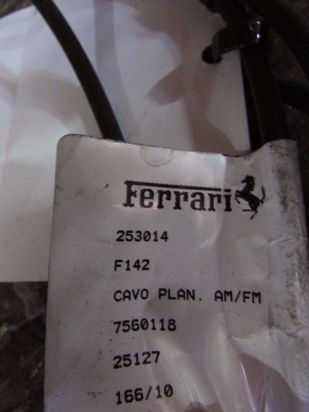 Ferrari 458 Italia, Phantom Box Radio Cable Wire Harness, Used, P/N 253014