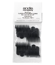 ANDIS #23575 Set of 4 Clipper Attachment Combs Set FITS T-Outliner Superliner 