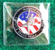 Golf Ball Marker Coin USMC SEMPER FI/MARINES OF LONG AGO, 1.5" NWT